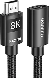 Видео удлиннитель HD151 HDMI v2.1 8k 60hz 1m black (40447) Ugreen - фото Видео удлиннитель HD151 HDMI v2.1 8k 60hz 1m black (40447) Ugreen