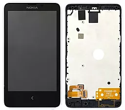 Дисплей Nokia X Dual Sim RM-980 с тачскрином и рамкой, оригинал, Black - фото Дисплей Nokia X Dual Sim RM-980 с тачскрином и рамкой, оригинал, Black