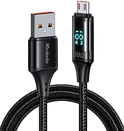Кабель McDodo USB-A - micro USB 18w 3a 1.2м cable Black (CA-1070) - фото Кабель McDodo USB-A - micro USB 18w 3a 1.2м cable Black (CA-1070)