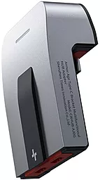 USB Type-C хаб Baseus Armor Age Multifunctional Adapter USB-C -> 2xUSB 3.0, 3xUSB Type-C, 1xRJ45, 1xUSB 2.0, 1xHDMI, 1xAUX3.5 Silver (CAHUB-AJ0G) - миниатюра 3