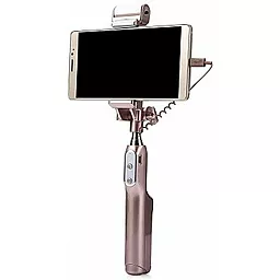 Монопод Noosy BR13 LED flashlight Bluetooth selfie stick Rose Gold - миниатюра 2