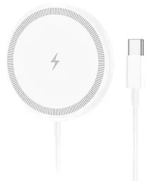 Бездротовий (індукційний) зарядний пристрій Borofone BQ27 15w wireless charger white - фото Бездротовий (індукційний) зарядний пристрій Borofone BQ27 15w wireless charger white