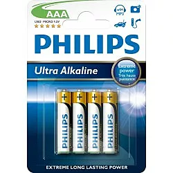 Батарейки Philips AAA (R03) Ultra Alkaline 4шт (LR03E4B/97)