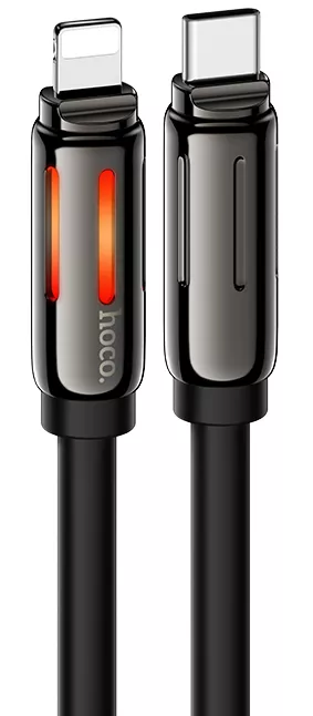 Кабель Hoco U136 Prize USB Type-C - Lightning 27w 3a 1.2м PD сable Black - фото 1