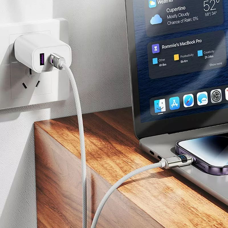 Кабель Hoco U137 USB Type-C - Lightning 27w 3a 1.2м PD сableWhite - фото 4