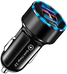 Автомобільний зарядний пристрій XoKo 18w QC3.0 2xUSB-A ports car charger black (CC-250-BK)