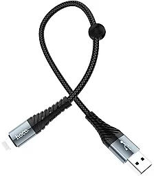 Кабель Hoco X38 Cool USB-A - Lightning 12w 2.4a 0.25м cable Black - мініатюра 4 Кабель Hoco X38 Cool USB-A - Lightning 12w 2.4a 0.25м cable Black - мініатюра 4