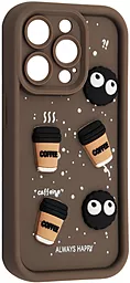 Чехол Pretty Things Case для Apple iPhone 13 Pro Max Brown / Always Happy - фото Чехол Pretty Things Case для Apple iPhone 13 Pro Max Brown / Always Happy