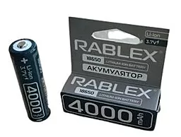 Акумулятор Rablex 18650 4000mAh 3.7V Li-ion 1шт. (RB-18-4000) 3.7 V - мініатюра 4
