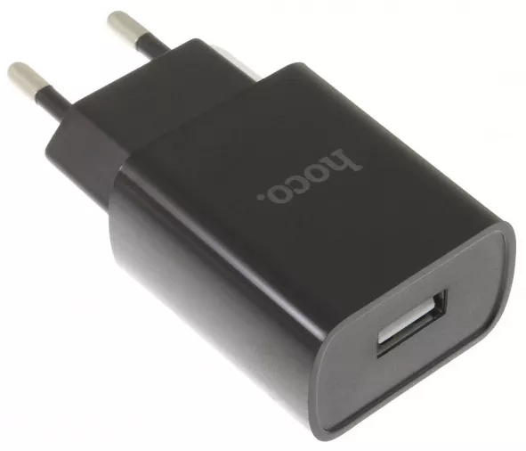Сетевое зарядное устройство Hoco DC20A 2.1a home charger black - фото 2