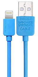 Кабель Remax Light USB-A - Lightning 12w 2.4a 1м cable Blue (RC-006i) - фото Кабель Remax Light USB-A - Lightning 12w 2.4a 1м cable Blue (RC-006i)