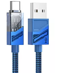 Кабель Borofone BU42 Octavia USB-A - Type-C 15w 3a 1.2м cable Blue - фото Кабель Borofone BU42 Octavia USB-A - Type-C 15w 3a 1.2м cable Blue