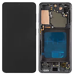 Дисплей Samsung Galaxy S21 G991 с тачскрином и рамкой, original PRC, Black - фото Дисплей Samsung Galaxy S21 G991 с тачскрином и рамкой, original PRC, Black