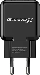 Мережевий зарядний пристрій Grand-X 2.1a home charger black (CH-03B)