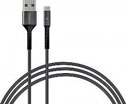 Кабель Intaleo CB0 USB-A - Type-C 12w 2.4a 1.2м cable Black/Grey (1283126495663) - фото Кабель Intaleo CB0 USB-A - Type-C 12w 2.4a 1.2м cable Black/Grey (1283126495663)