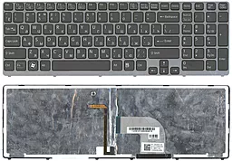 Клавіатура для ноутбуку Sony Vaio SVE17 з підсвіткою Light Frame 007732 чорна