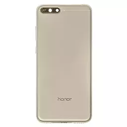 Задня кришка корпусу Huawei Y6 2018 зі склом камери, з логотипом "Honor" Gold