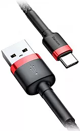USB Кабель Baseus Cafule 2M USB Type-C Cable Red/Black (CATKLF-C91) - мініатюра 3