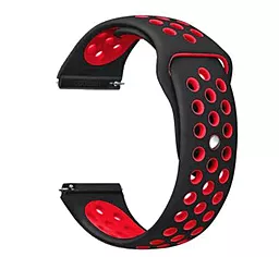 Змінний ремінець для розумного годинника Nike Style для Amazfit Stratos 1/2/2S/3/GTR 2/GTR 47mm/GTR Lite 47mm/Nexo/Pace (705812) Black Red