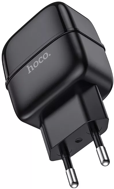 Сетевое зарядное устройство Hoco C77A 2.4a 2xUSB-A ports charger + USB-C cable black - фото 3