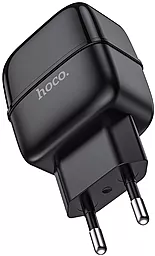 Сетевое зарядное устройство Hoco C77A 2.4a 2xUSB-A ports charger + USB-C cable black - миниатюра 3 Сетевое зарядное устройство Hoco C77A 2.4a 2xUSB-A ports charger + USB-C cable black - миниатюра 3