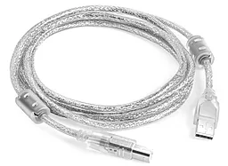 Кабель (шлейф) Merlion USB 2.0 AM/BM с феритом 3.0м белый (YT-AM/BM-3.0T) - фото Кабель (шлейф) Merlion USB 2.0 AM/BM с феритом 3.0м белый (YT-AM/BM-3.0T)