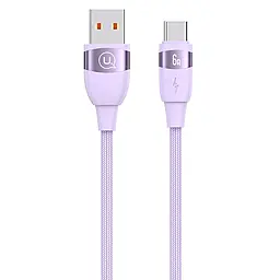 Кабель Usams U85 USB-A - Type-C 30w 6a 2м cable Purple (US-SJ631) - фото Кабель Usams U85 USB-A - Type-C 30w 6a 2м cable Purple (US-SJ631)