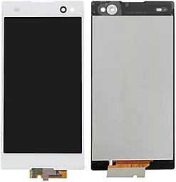 Дисплей Sony Xperia C3 (D2502, D2503, D2533) з тачскріном, оригінал, White