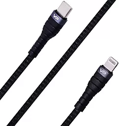 Кабель Veron CL03 USB Type-C - Lightning 10.5w 1м сable Black - фото Кабель Veron CL03 USB Type-C - Lightning 10.5w 1м сable Black