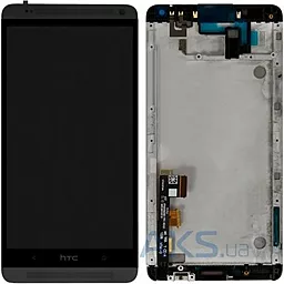 Дисплей HTC One Max (803n) з тачскріном і рамкою, без вставок цвета Black