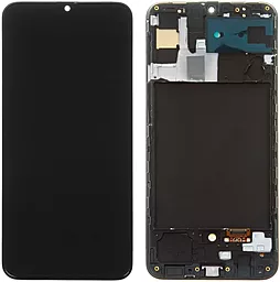 Дисплей Samsung Galaxy A30s A307 с тачскрином и рамкой, (OLED), Black