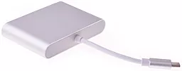 Видеокабель Upex USB Type-C — HDMI/VGA/AUX Silver (UP10112) - миниатюра 2