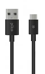 Кабель USB Piko CB-UT12 2M USB Type-C Cable Black