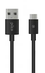 Кабель Piko CB-UT12 USB-A - Type-C 12w 2.4a 2м сable Black - фото Кабель Piko CB-UT12 USB-A - Type-C 12w 2.4a 2м сable Black
