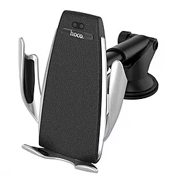 Держатель Hoco CA34 Elegant Automatic Induction Wireless Charging Silver - фото Держатель Hoco CA34 Elegant Automatic Induction Wireless Charging Silver