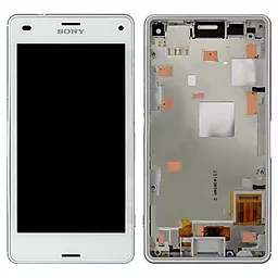 Дисплей Sony Xperia Z3 Compact (D5803, D5833, SO-02G) с тачскрином и рамкой, оригинал, White - фото Дисплей Sony Xperia Z3 Compact (D5803, D5833, SO-02G) с тачскрином и рамкой, оригинал, White