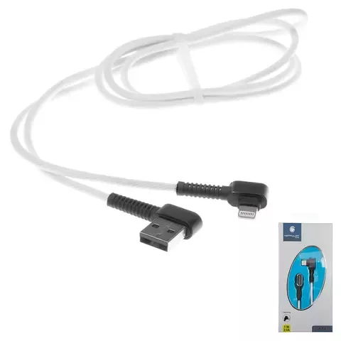 Кабель Konfulon S74 USB-A - Lightning 10.5w 1м cable White - фото 1
