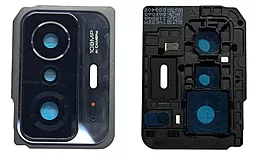 Стекло камеры Xiaomi 11T / 11T Pro c рамкой Original Black
