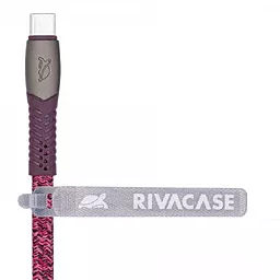 Кабель USB PD RivaCase 60W 3А 2M USB Type-C - Type-C Cable Red (PS6105 RD12) - миниатюра 2