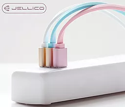 Кабель USB Jellico Colorful CS-10, USB 2.0/Type- C 1 м, розовый Pink - миниатюра 4
