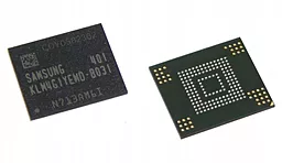 Микросхема флеш памяти Samsung KLM4G1YEMD-B031, 4GB, BGA 153, Rev. 1.7 (MMC 5.0) для Digma HT7070MG / Fly IQ4491 / Supra M726G