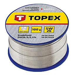 Припой проволочный TOPEX 44E512 (Sn60Pb40) 0.7 мм 100 г на катушке - фото Припой проволочный TOPEX 44E512 (Sn60Pb40) 0.7 мм 100 г на катушке