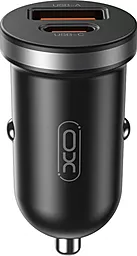 Автомобильное зарядное устройство XO CC56 30w PD USB-C/USB-A ports car charger black - фото Автомобильное зарядное устройство XO CC56 30w PD USB-C/USB-A ports car charger black