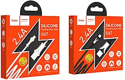 Кабель Hoco U67 Soft Silicone USB-A - micro USB 12w 2.4a 1.2м cable White - мініатюра 4 Кабель Hoco U67 Soft Silicone USB-A - micro USB 12w 2.4a 1.2м cable White - мініатюра 4