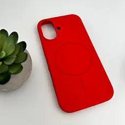 Чехол Silicone Case Full Fine Ring MagSafe для Apple iPhone 16 Red - миниатюра 4 Чехол Silicone Case Full Fine Ring MagSafe для Apple iPhone 16 Red - миниатюра 4