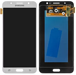 Дисплей Samsung Galaxy J7 J710 2016 з тачскріном, оригінал, White