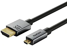 Відеокабель micro HDMI - HDMI v2.1 8k 60hz 0.5m black (CA915873) Cabletime - фото Відеокабель micro HDMI - HDMI v2.1 8k 60hz 0.5m black (CA915873) Cabletime