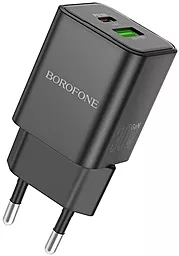 Сетевое зарядное устройство Borofone BN14 Royal GaN 30w USB-C/USB-A ports charger black - фото Сетевое зарядное устройство Borofone BN14 Royal GaN 30w USB-C/USB-A ports charger black