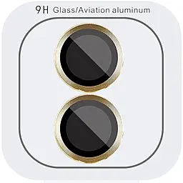 Защитное стекло Epik Metal Classic на камеру для Apple iPhone 16, iPhone 16 Plus Gold - фото Защитное стекло Epik Metal Classic на камеру для Apple iPhone 16, iPhone 16 Plus Gold