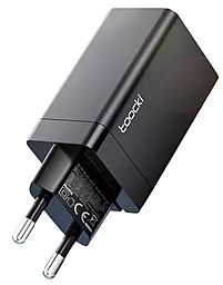 Сетевое зарядное устройство Toocki Travel Charger 67W GaN PD+QC4.0 2xUSB-C+A Ports Black